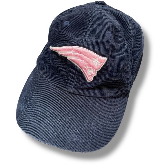 New England Patriots Corduroy Hat Blue Cotton Adjustable NFL Cap Womens Football - Picture 2 of 12